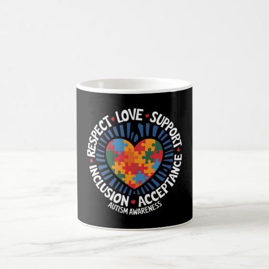 Mug Sensibilisation à l'autisme Respect autistique Amo (Centre)