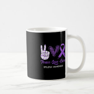 Mug Sensibilisation à l'épilepsie Paix Amour Cure Leop
