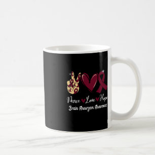 Mug Sensibilisation à l'neurysme cérébral Paix Amour E