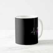Mug Sensibilisation à l'overdose au ruban violet (Devant droit)