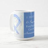 Mug Sensibilisation au cancer de l'oesophage Ruban Ang (Devant gauche)