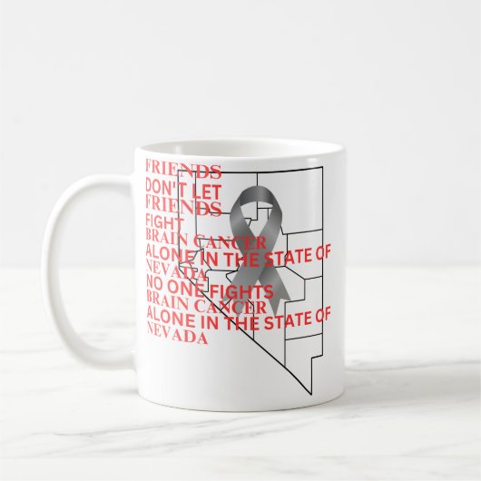 Mug Sensibilisation au cancer du cerveau au Nevada (Gauche)