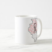 Mug Sensibilisation au cancer du cerveau dans l'Illino (Devant droit)