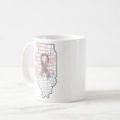 Mug Sensibilisation au cancer du cerveau dans l'Illino (Devant gauche)