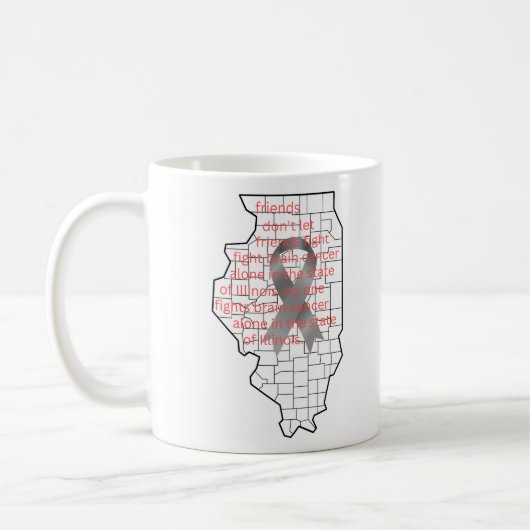 Mug Sensibilisation au cancer du cerveau dans l'Illino (Gauche)