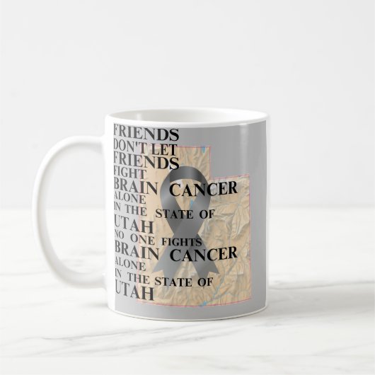 Mug Sensibilisation au cancer du cerveau dans l'Utah (Gauche)