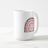 Mug Sensibilisation au cancer du sein à l'arc-en-ciel (Devant droit)