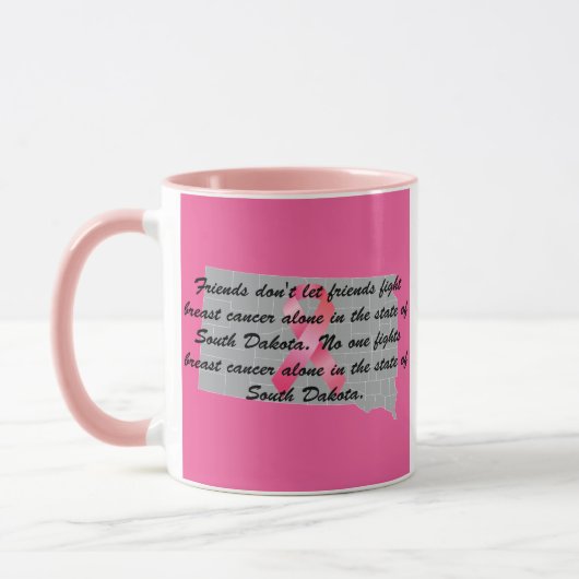 Mug Sensibilisation au cancer du sein dans le Dakota d (Gauche)