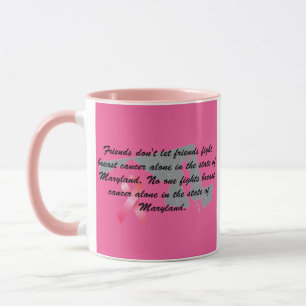 Mug Sensibilisation au cancer du sein dans le Maryland