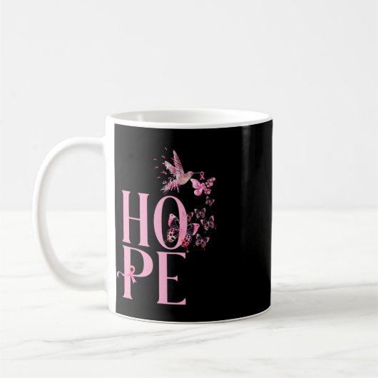 Mug Sensibilisation au cancer du sein de l'espoir et p (Gauche)