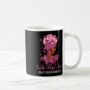 Mug Sensibilisation au cancer du sein Faith Hope Love