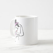 Mug Sensibilisation au cancer du sein Penser Pink Ribb (Devant gauche)