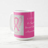 Mug Sensibilisation au cancer du sein Ruban Angel pers (Devant gauche)