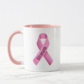 Mug Sensibilisation au cancer du sein Ruban rose (Gauche)