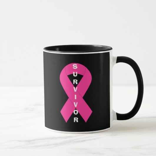Mug Sensibilisation au cancer du sein Survivant au rub (Droite)