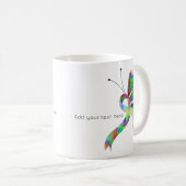 Mug Sensibilisation au casse-tête Ruban Papillon de ca (Devant droit)