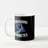 Mug Sensibilisation au diabète Guerrier T1D Lutter con (Gauche)