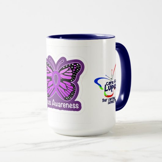 Mug Sensibilisation au lupus (Devant droit)