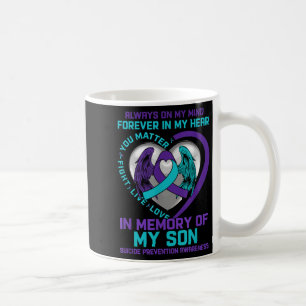 Mug Sensibilisation au suicide en mémoire de mon fils