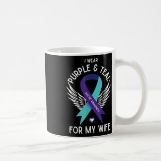 Mug Sensibilisation Au Suicide Je Porte Turquoise Et V