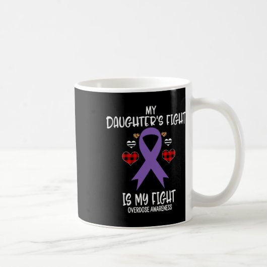 Mug Sensibilisation au surdosage Le combat de ma fille (Droite)