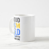 Mug Sensibilisation au syndrome de Down Fière maman (Devant gauche)