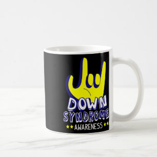Mug Sensibilisation au syndrome Je t'aime Signe main v