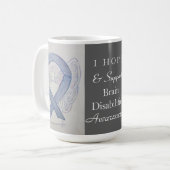 Mug Sensibilisation aux déficiences cérébrales Ruban A (Devant gauche)