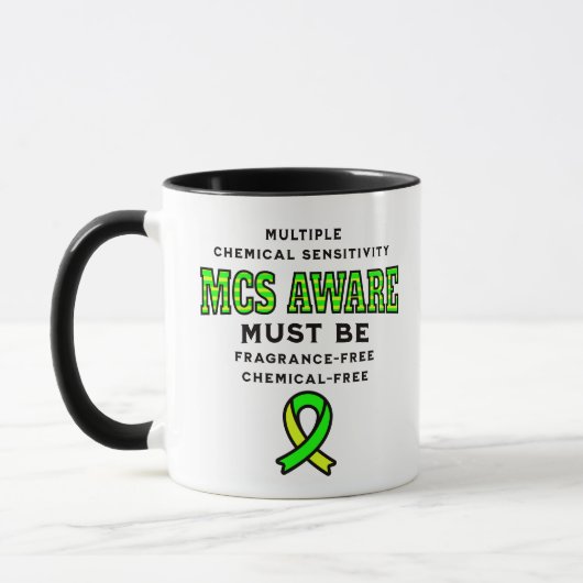 Mug Sensibilisation aux MCS de sensibilité chimique mu (Gauche)