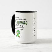 Mug Sensibilisation aux MCS de sensibilité chimique mu (Devant gauche)