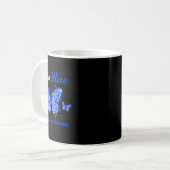 Mug Sensibilisation Je porte le papillon bleu (Devant gauche)