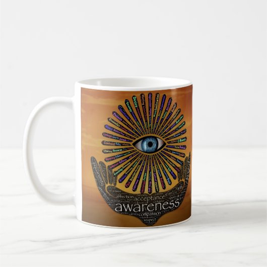 Mug Sensibilisation Mineurs Oeil Inspiration Mot Art (Gauche)