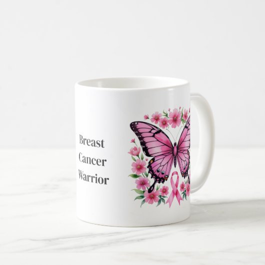Mug Sensibilisation personnalisée au cancer du sein ro (Devant droit)