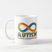 Mug Sensibilisation sur l'autisme Accepter, Amour, Com (Gauche)