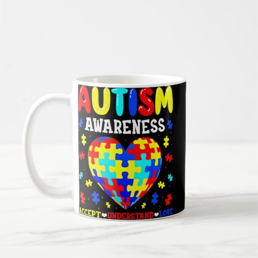 Mug Sensibilisation sur l'autisme Accepter Comprendre (Gauche)