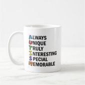 Mug Sensibilisation sur l'autisme Acrostique mignon po (Gauche)