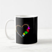 Mug Sensibilisation sur l'autisme Amour Coeur Puzzle P (Gauche)