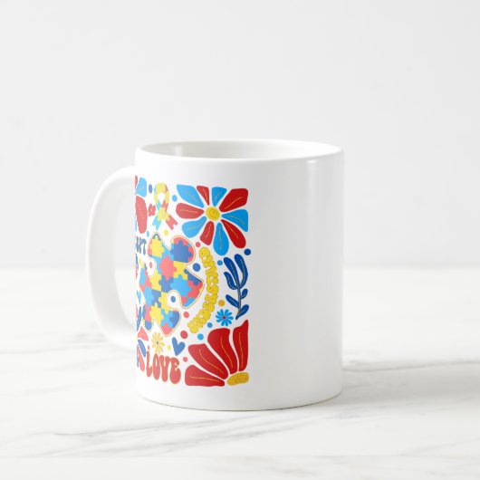 Mug Sensibilisation sur l'autisme Boho (Devant gauche)