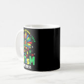 Mug Sensibilisation sur l'autisme colorée Accepter Com (Devant gauche)