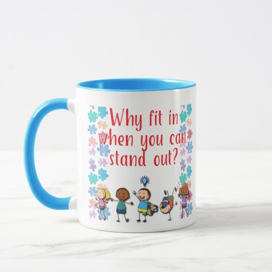 Mug Sensibilisation sur l'autisme dans pourquoi (Gauche)
