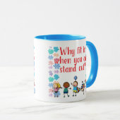 Mug Sensibilisation sur l'autisme dans pourquoi (Devant droit)