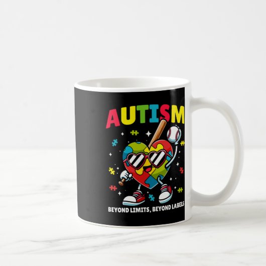 Mug Sensibilisation sur l'autisme de baseball Puzzle c (Droite)