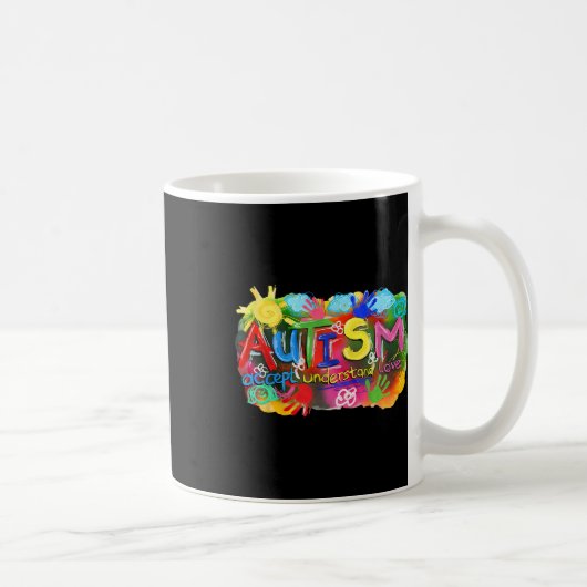 Mug Sensibilisation sur l'autisme de brosse Accepter C (Droite)