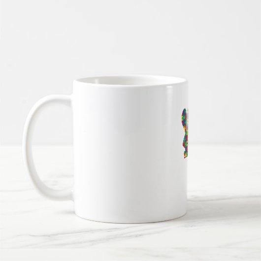 Mug Sensibilisation sur l'autisme de Pâques Rabbit Piè (Gauche)