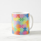 Mug Sensibilisation sur l'autisme de pièces de puzzle  (Devant droit)