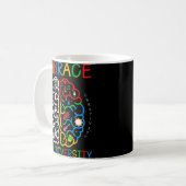 Mug Sensibilisation sur l'autisme Embrasser la neurodi (Devant gauche)