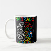 Mug Sensibilisation sur l'autisme Embrasser la neurodi (Gauche)