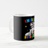 Mug Sensibilisation sur l'autisme Embrasser les différ (Devant gauche)