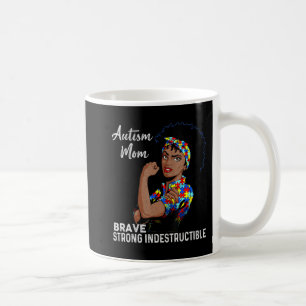 Mug Sensibilisation sur l'autisme Forte Maman Afro Mèr