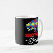 Mug Sensibilisation sur l'autisme Frère Ours Soutien H (Devant droit)
